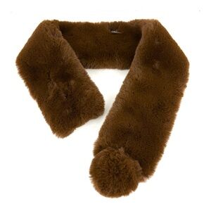 J. McLaughlin Rich Brown Faux Fur Scarf